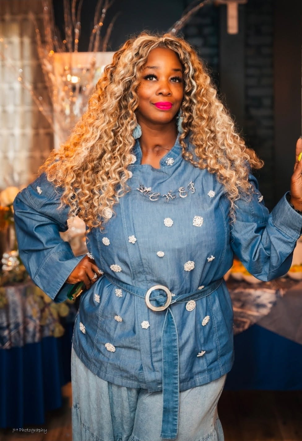 Chef Dottie Moore in the CHIX dining room